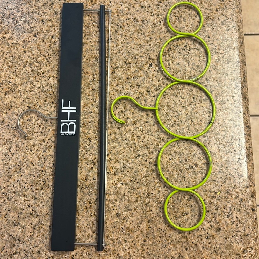 Tie or scarf hanger and pants and suit hanger